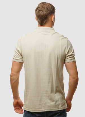 Ottoman Half Zip Polo Shirt - Grey Taupe