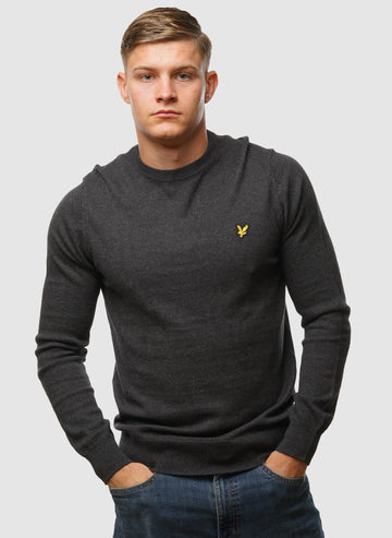 Cotton Merino 12gg Jumper - Charcoal Marl