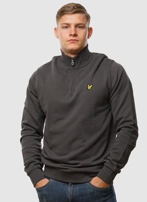 Loopback 1/4 Zip Sweatshirt - Gunmetal