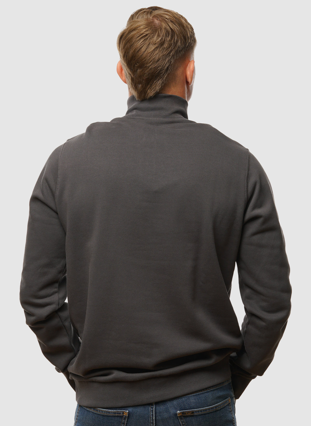 Loopback 1/4 Zip Sweatshirt - Gunmetal