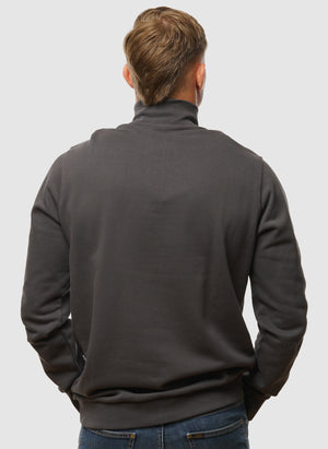 Loopback 1/4 Zip Sweatshirt - Gunmetal