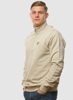 Loopback 1/4 Zip Sweatshirt - Grey Taupe