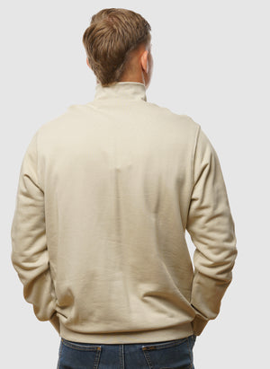 Loopback 1/4 Zip Sweatshirt - Grey Taupe
