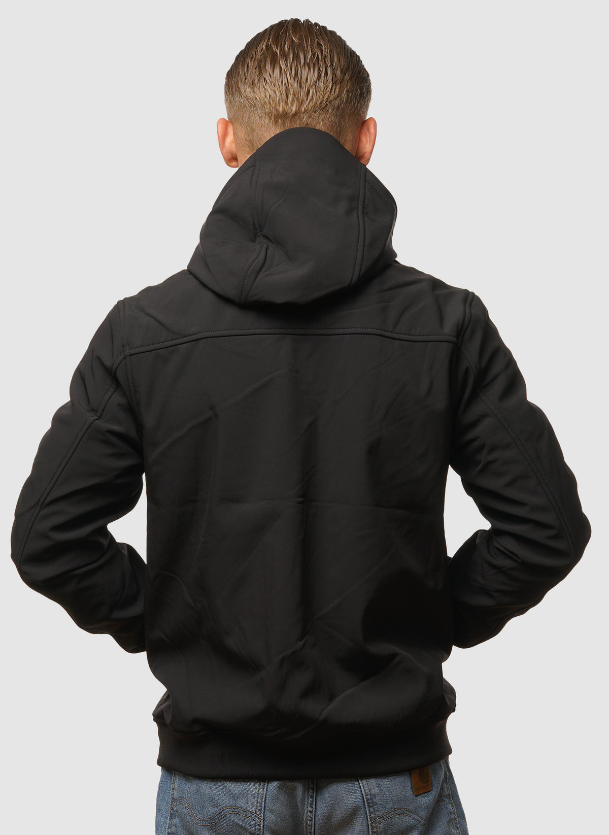 Fleece Back Softshell Jacket - Jet Black