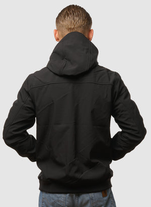 Fleece Back Softshell Jacket - Jet Black