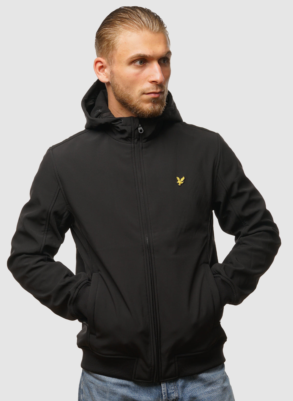 Fleece Back Softshell Jacket - Jet Black
