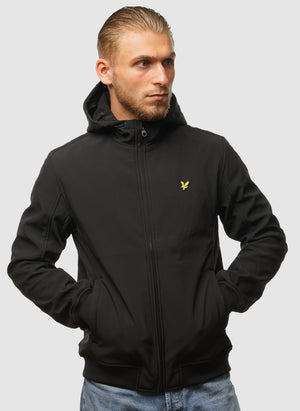 Fleece Back Softshell Jacket - Jet Black