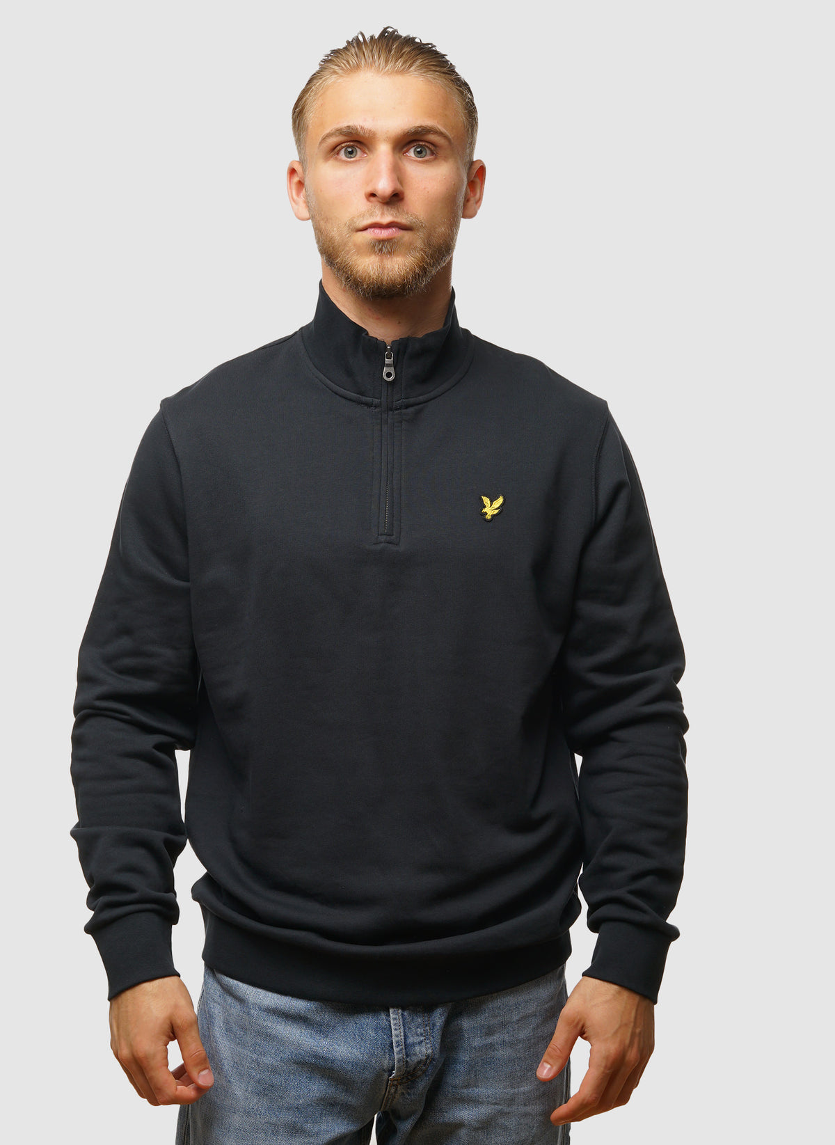 Loopback 1/4 Zip Sweatshirt - Dark Navy