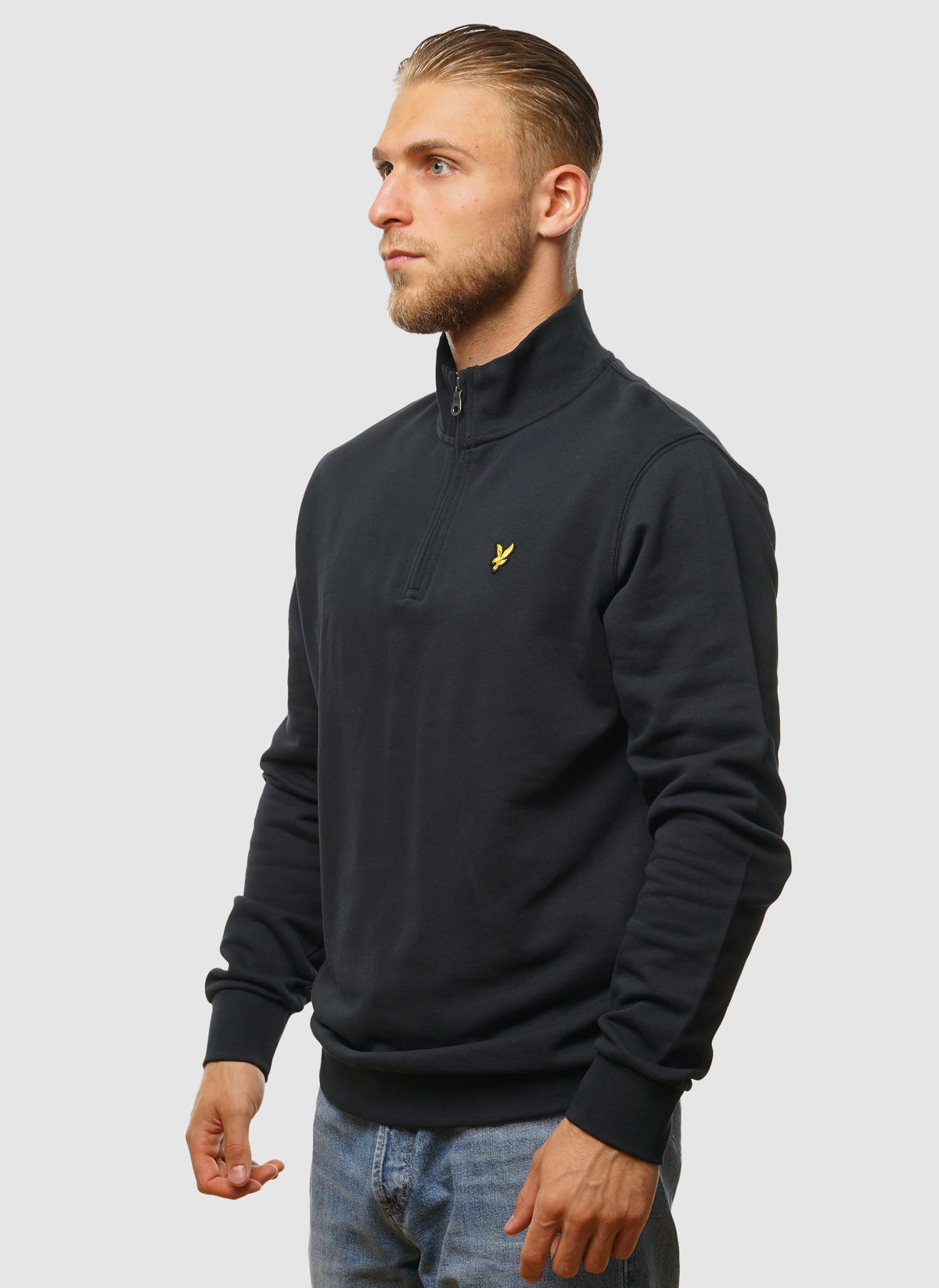 Loopback 1/4 Zip Sweatshirt - Dark Navy