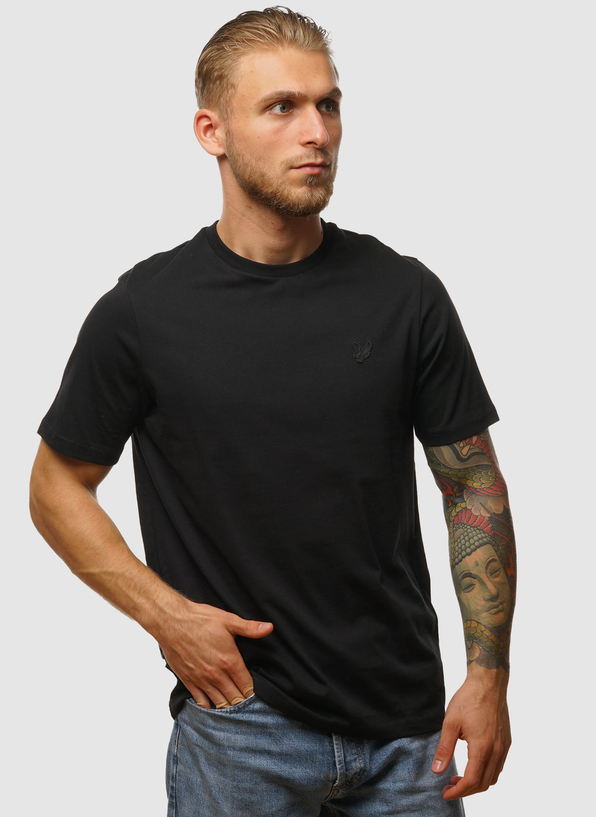 Tonal Eagle T-Shirt - Jet Black
