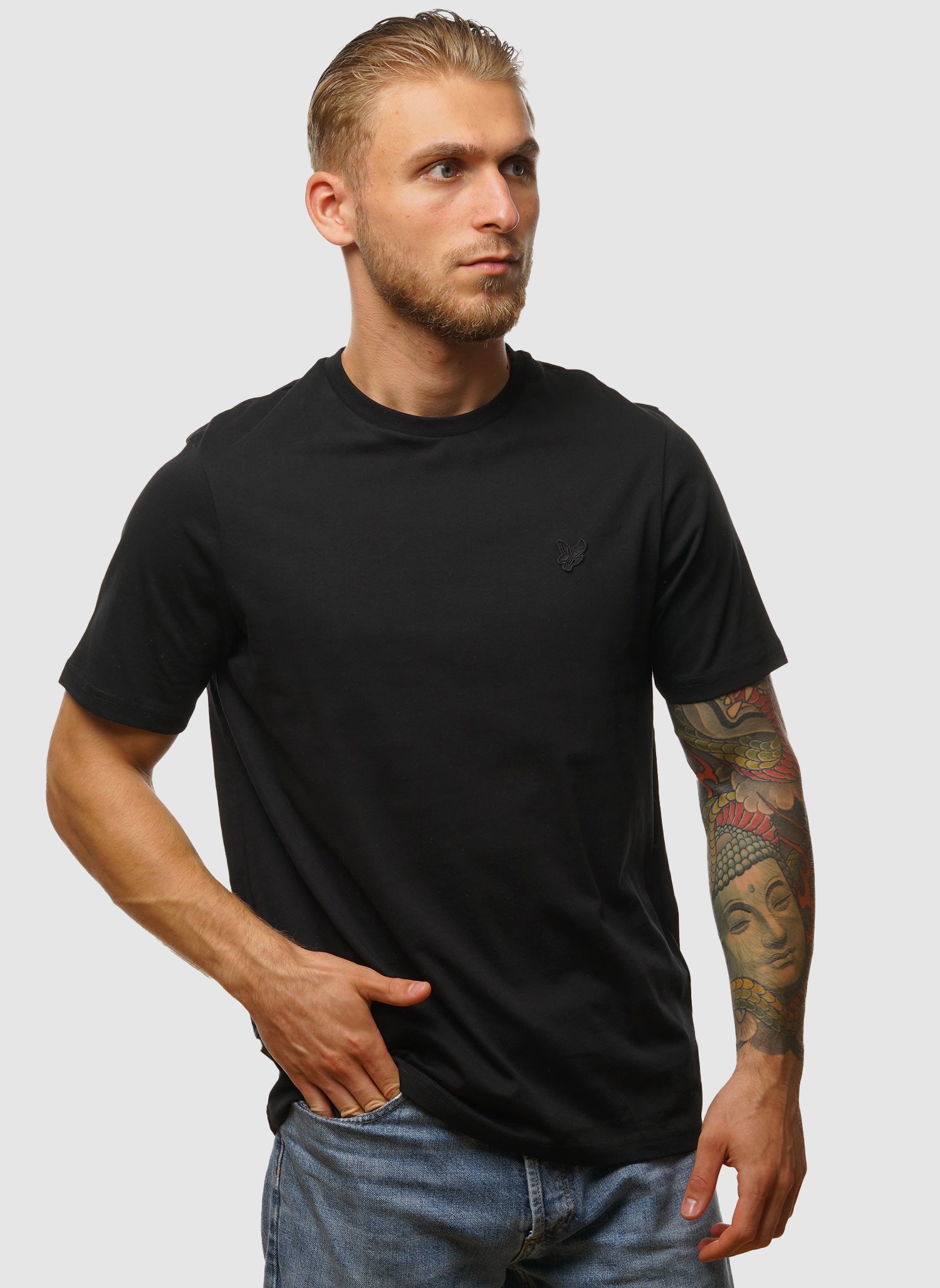 Tonal Eagle T-Shirt - Jet Black