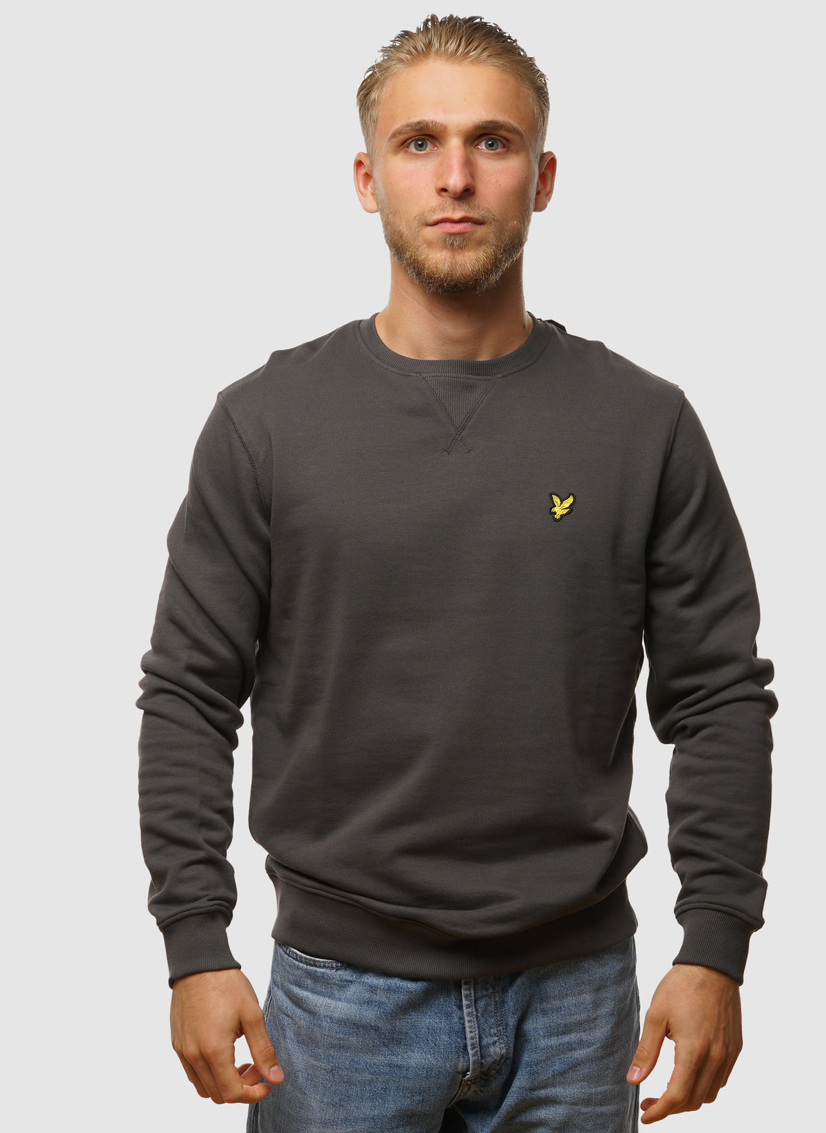 Crew Neck Sweatshirt - Gunmetal