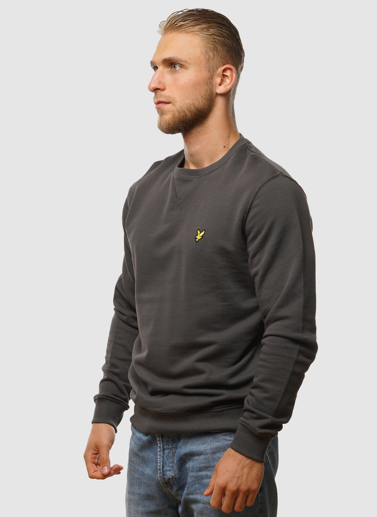 Crew Neck Sweatshirt - Gunmetal
