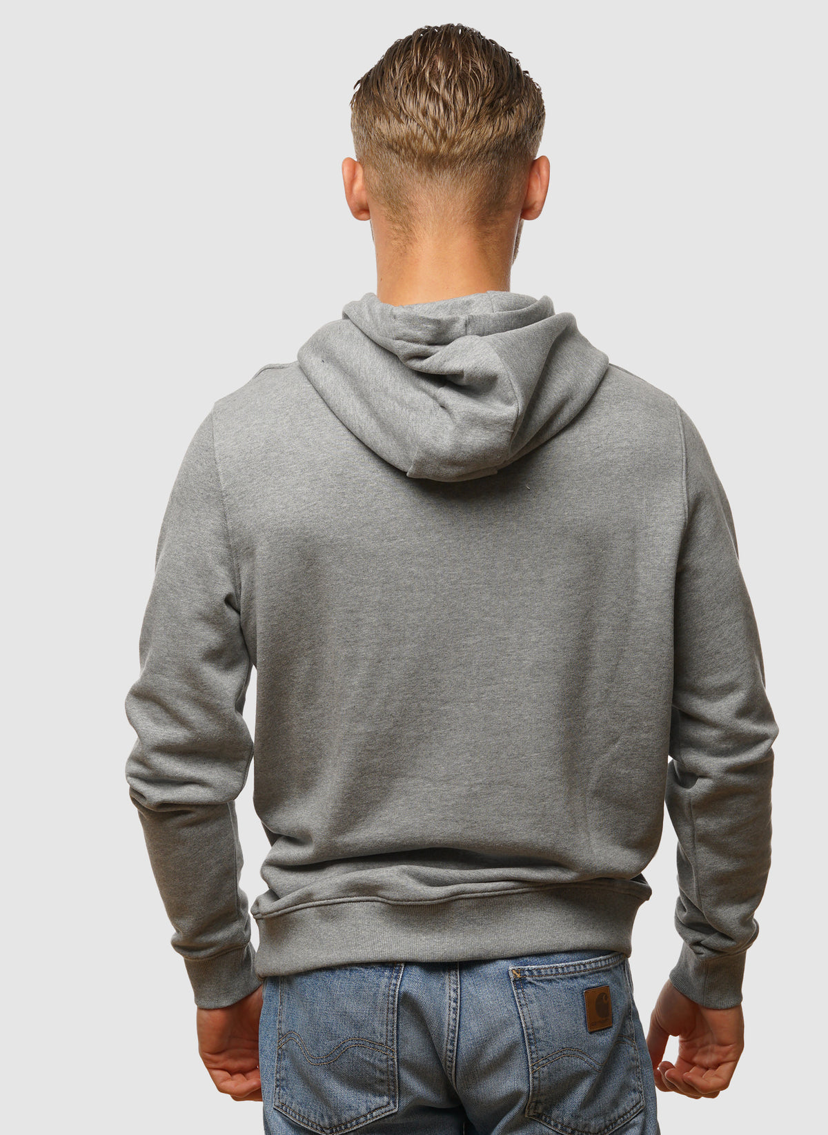 Pullover Hoodie - Mid Grey Marl