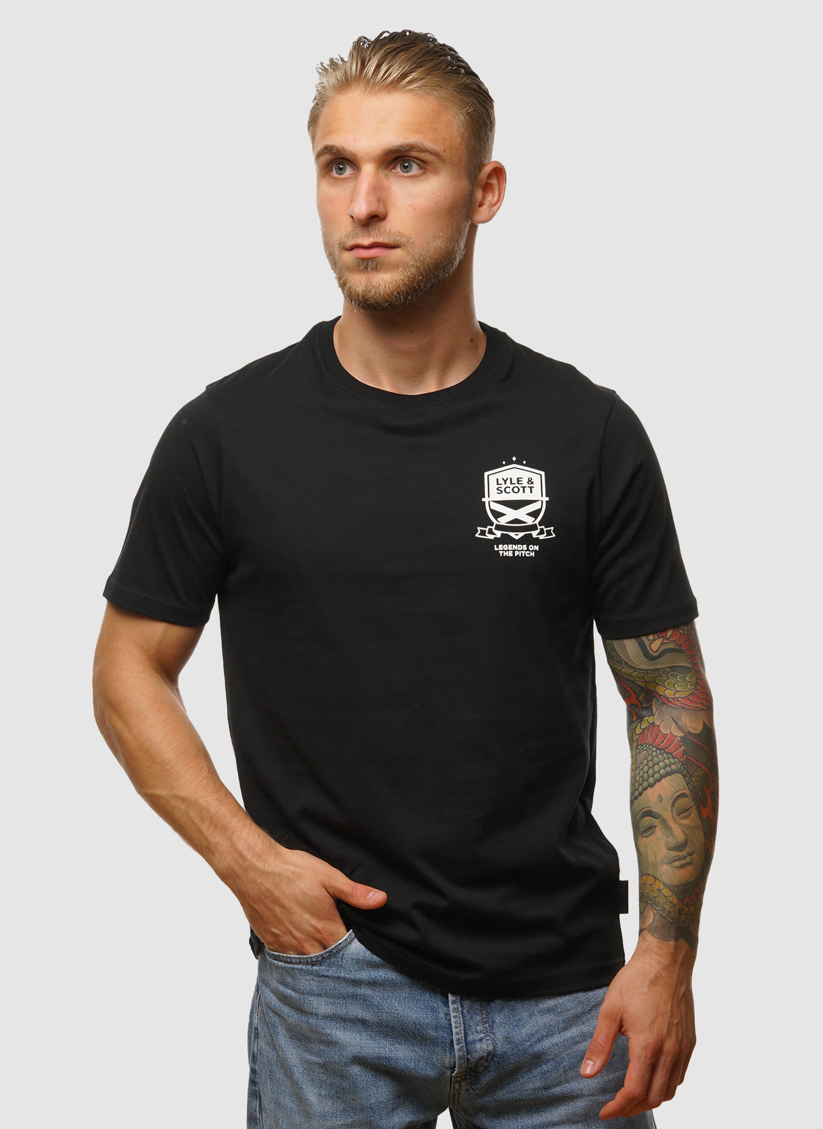 Legends On The Pitch Graphic T-Shirt - Jet Black