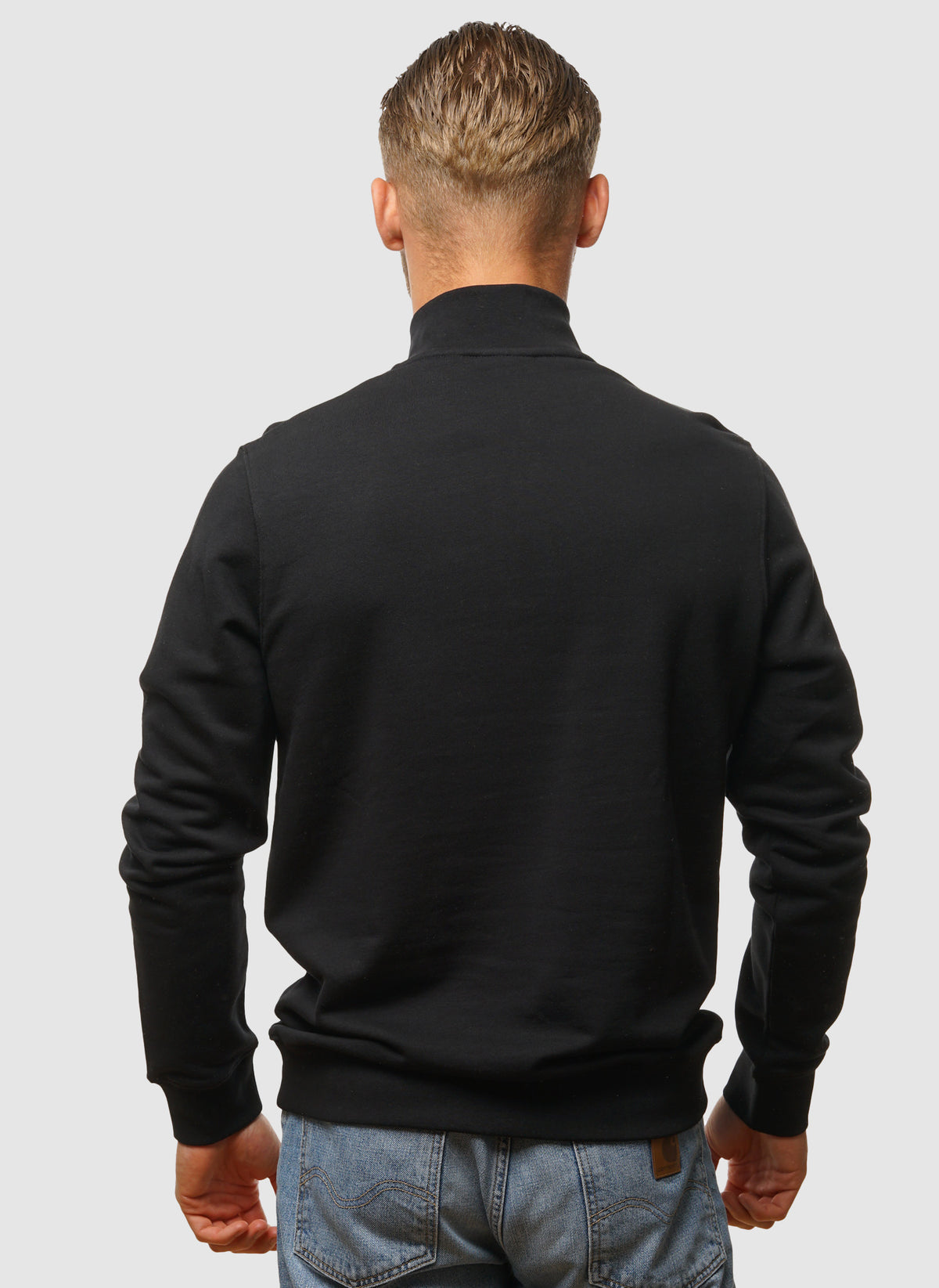 Superfine Quarter Zip Sweatshirt - Jet Black