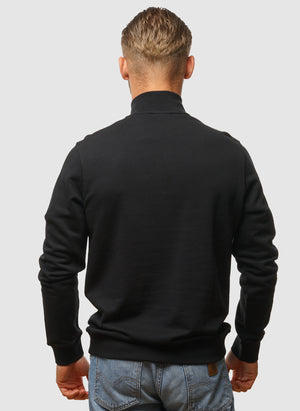 Superfine Quarter Zip Sweatshirt - Jet Black