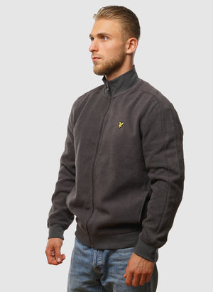 Polar Fleece Track Jacket - Charcoal Marl