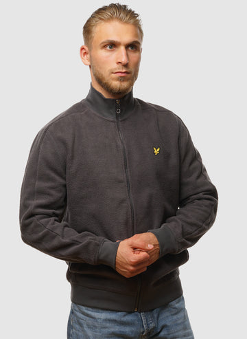 Polar Fleece Track Jacket - Charcoal Marl