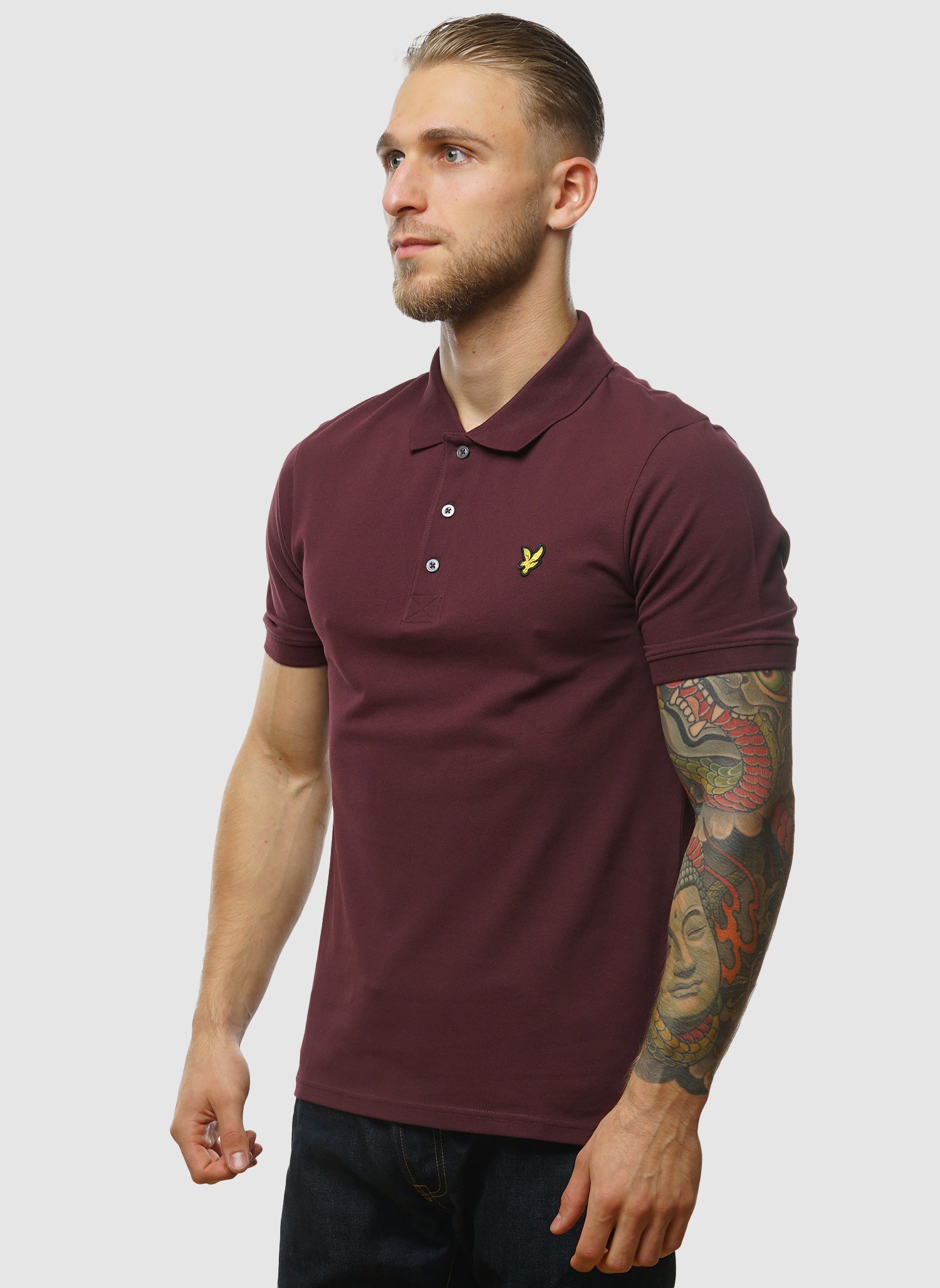 Plain Polo Shirt - Burgundy