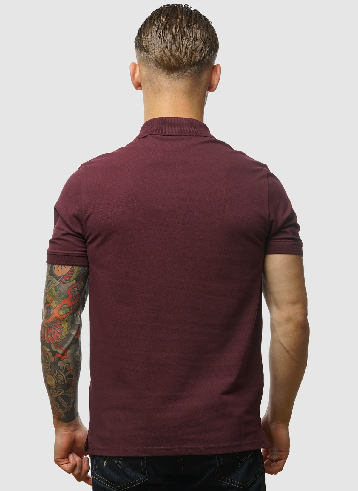 Plain Poloshirt - Burgundy