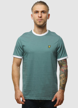 Ringer T-Shirt - Agave Green/White