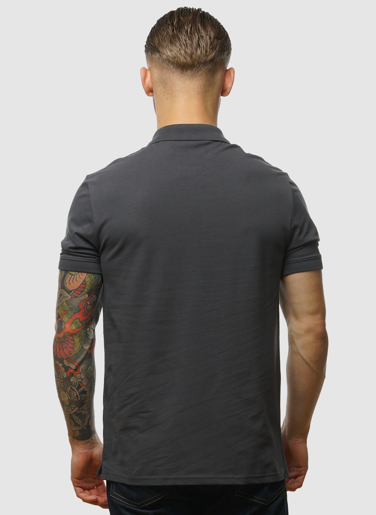 Plain Poloshirt - Gunmetal