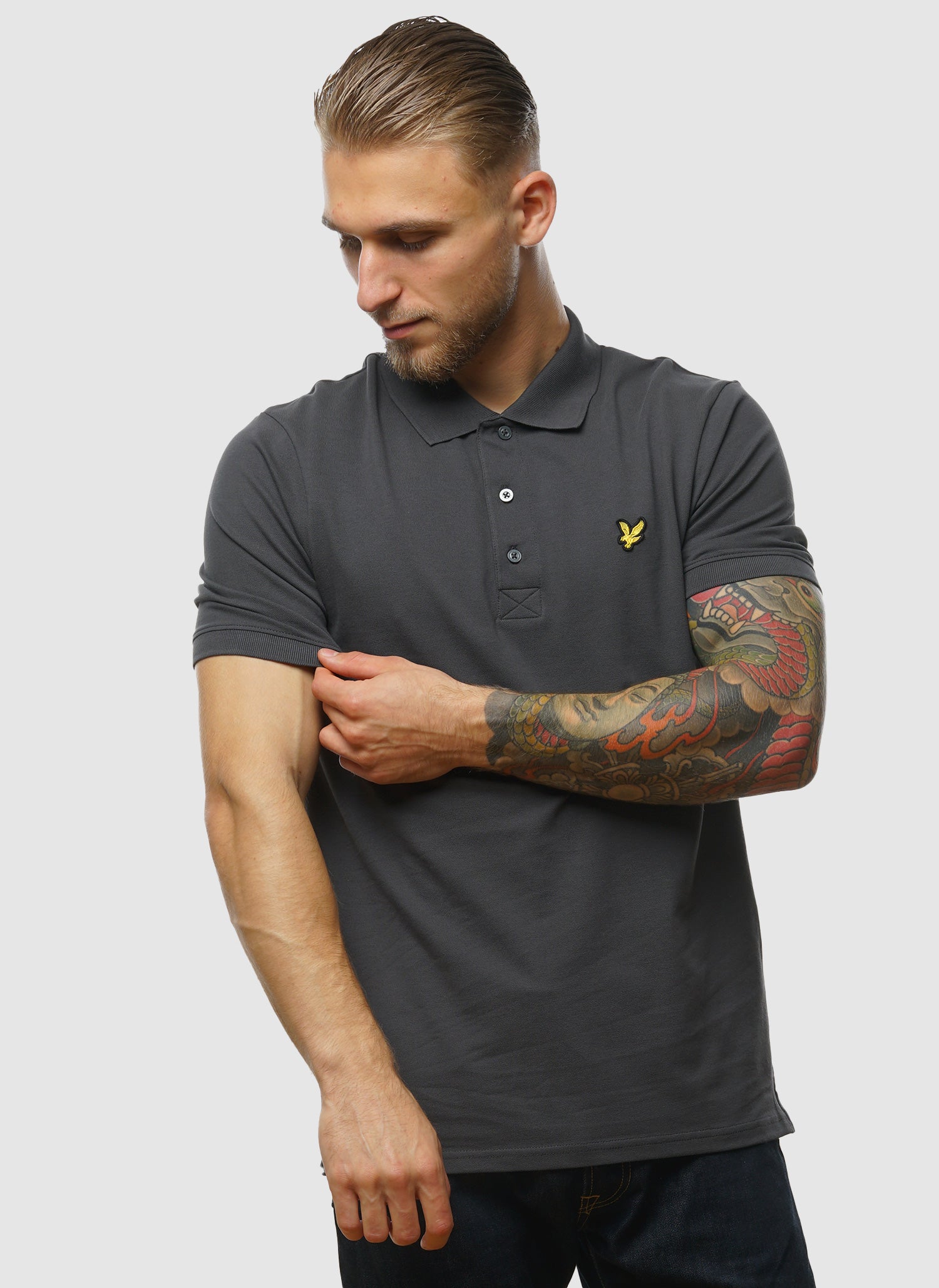 Plain Polo Shirt - Gunmetal