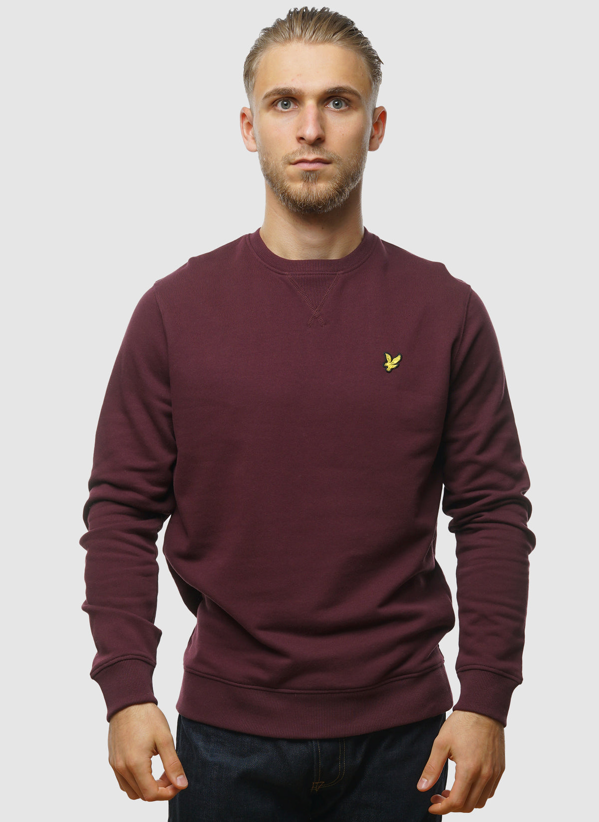 Crew Neck Sweatshirt - Burgundy