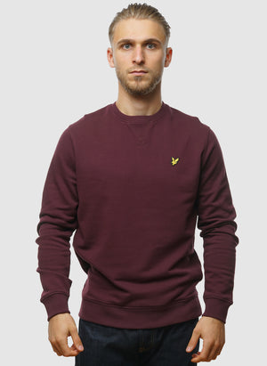 Crew Neck Sweatshirt - Burgundy