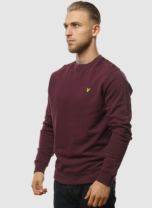 Crew Neck Sweatshirt - Burgundy