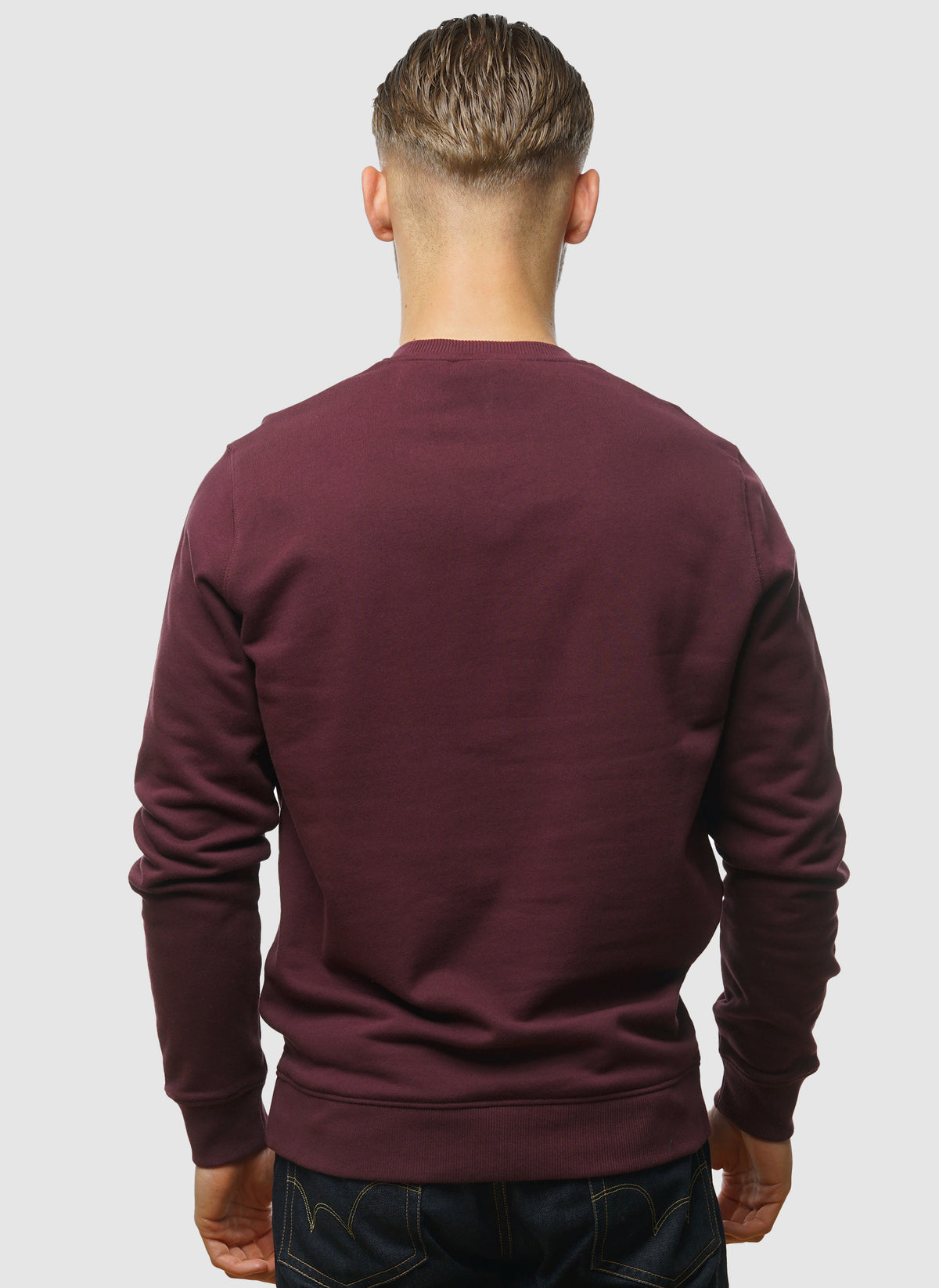 Crew Neck Sweatshirt - Burgundy