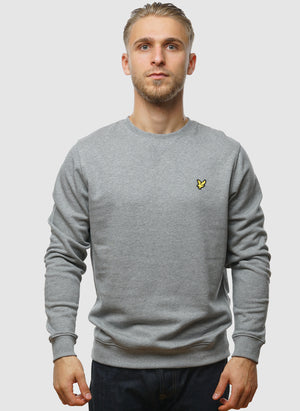 Crew Neck Sweatshirt - Mid Grey Marl
