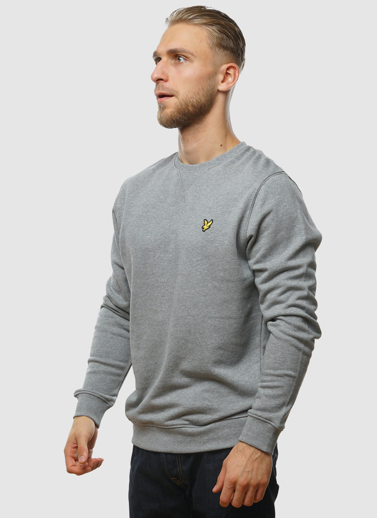 Crew Neck Sweatshirt - Mid Grey Marl