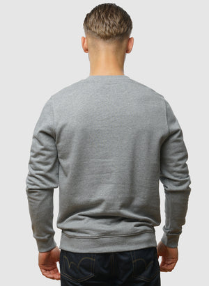 Crew Neck Sweatshirt - Mid Grey Marl