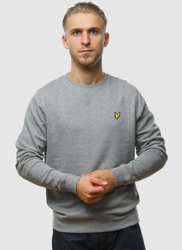 Crew Neck Sweatshirt - Mid Grey Marl