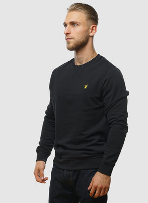 Crew Neck Sweatshirt - Jet Black