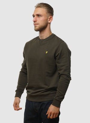 Crew Neck Sweatshirt - Olive
