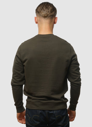 Crew Neck Sweatshirt - Olive