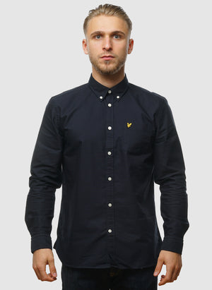 Plain Oxford Hemd - Dark Navy