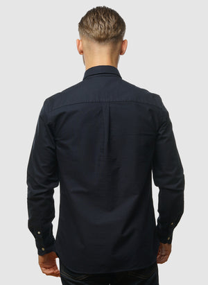 Plain Oxford Hemd - Dark Navy