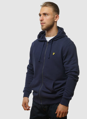 Zip Through Hoodie - Navy