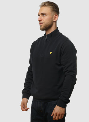 Loopback 1/4 Zip Sweatshirt - Jet Black