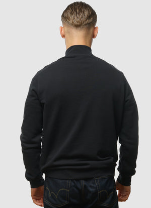 Loopback 1/4 Zip Sweatshirt - Jet Black
