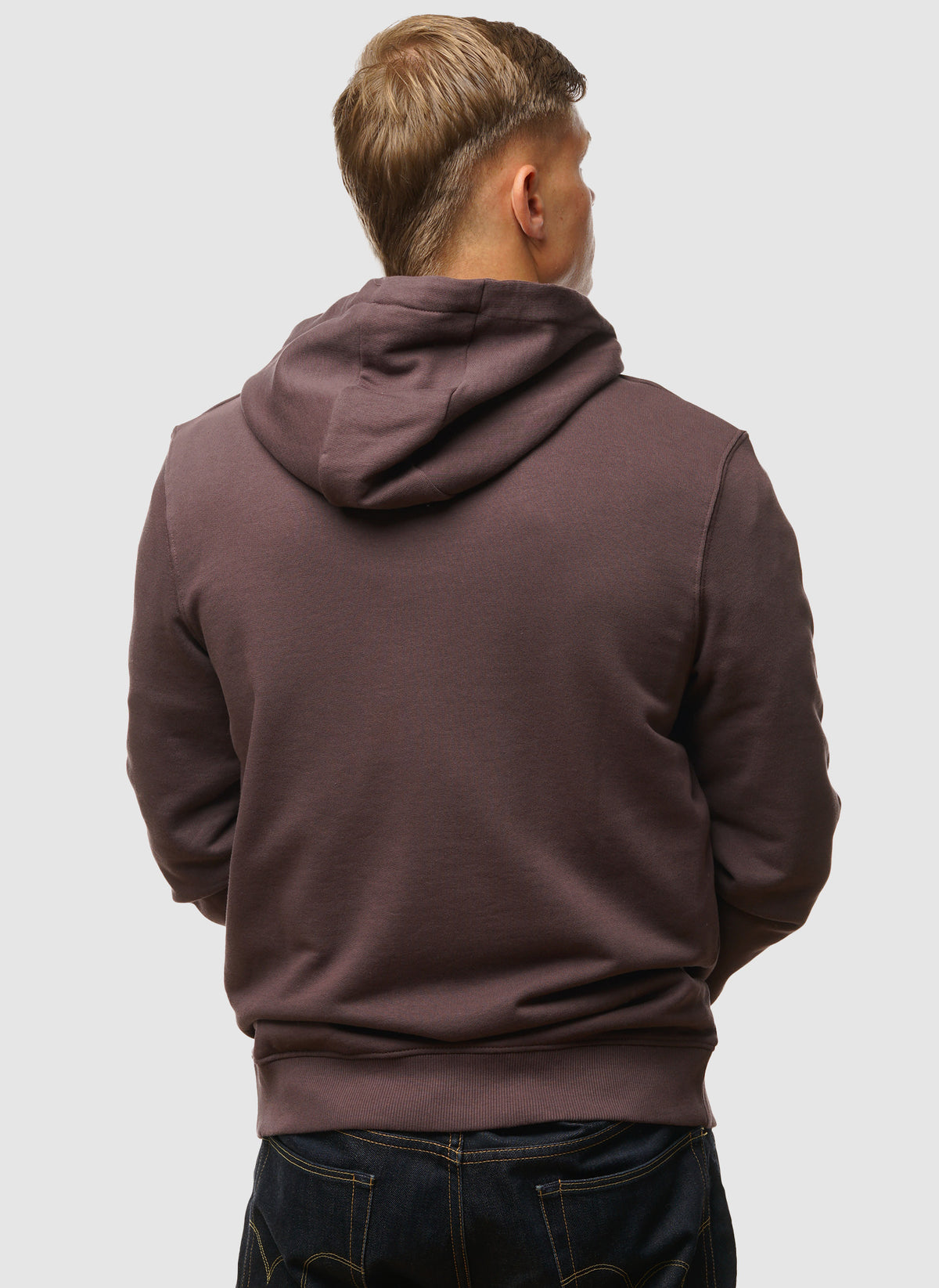 Zip Through Hoodie - Espresso
