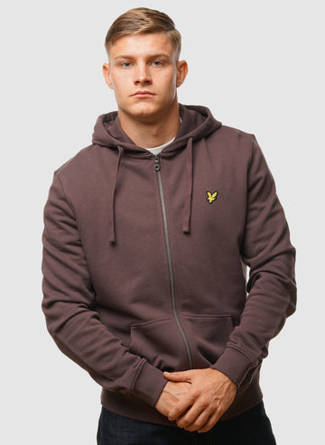 Zip Through Hoodie - Espresso
