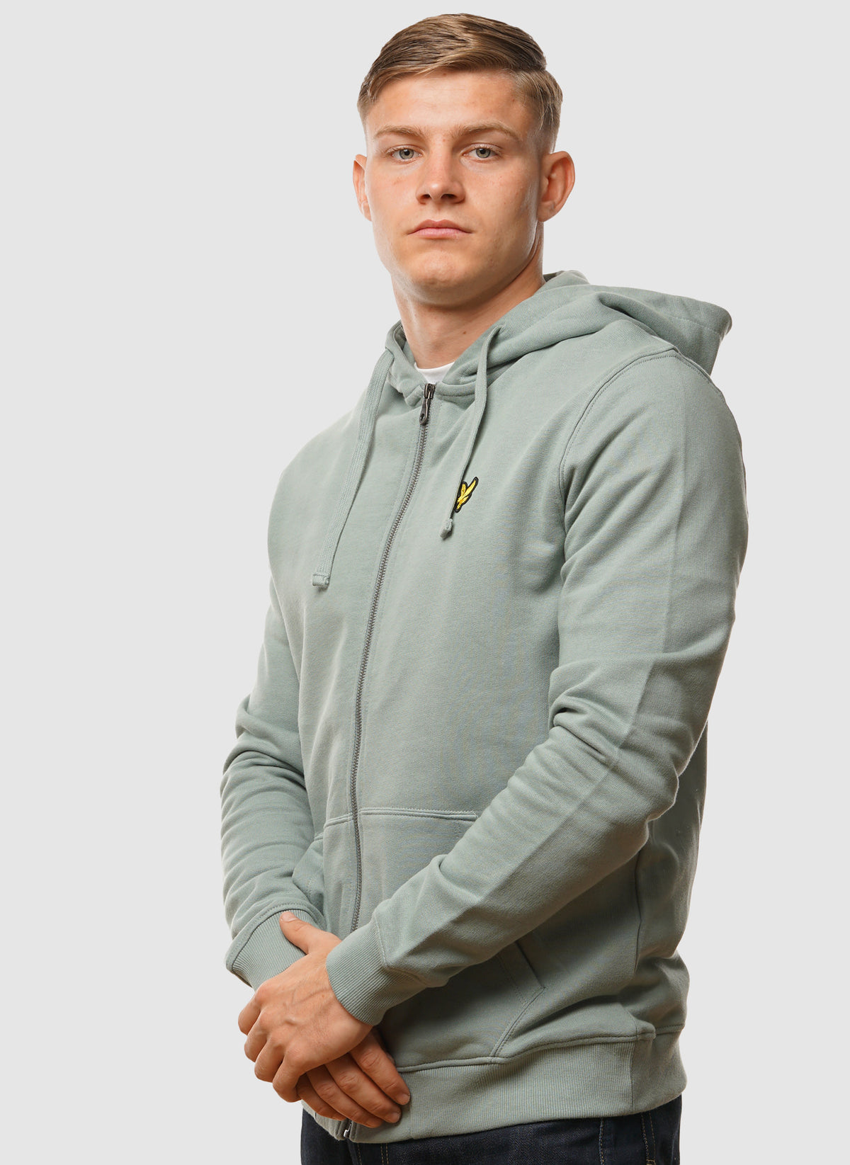 Zip Through Hoodie - Cold Mint