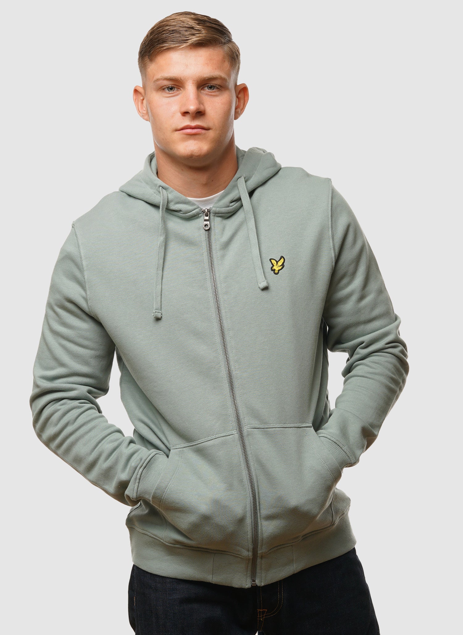 Zip Through Hoodie - Cold Mint