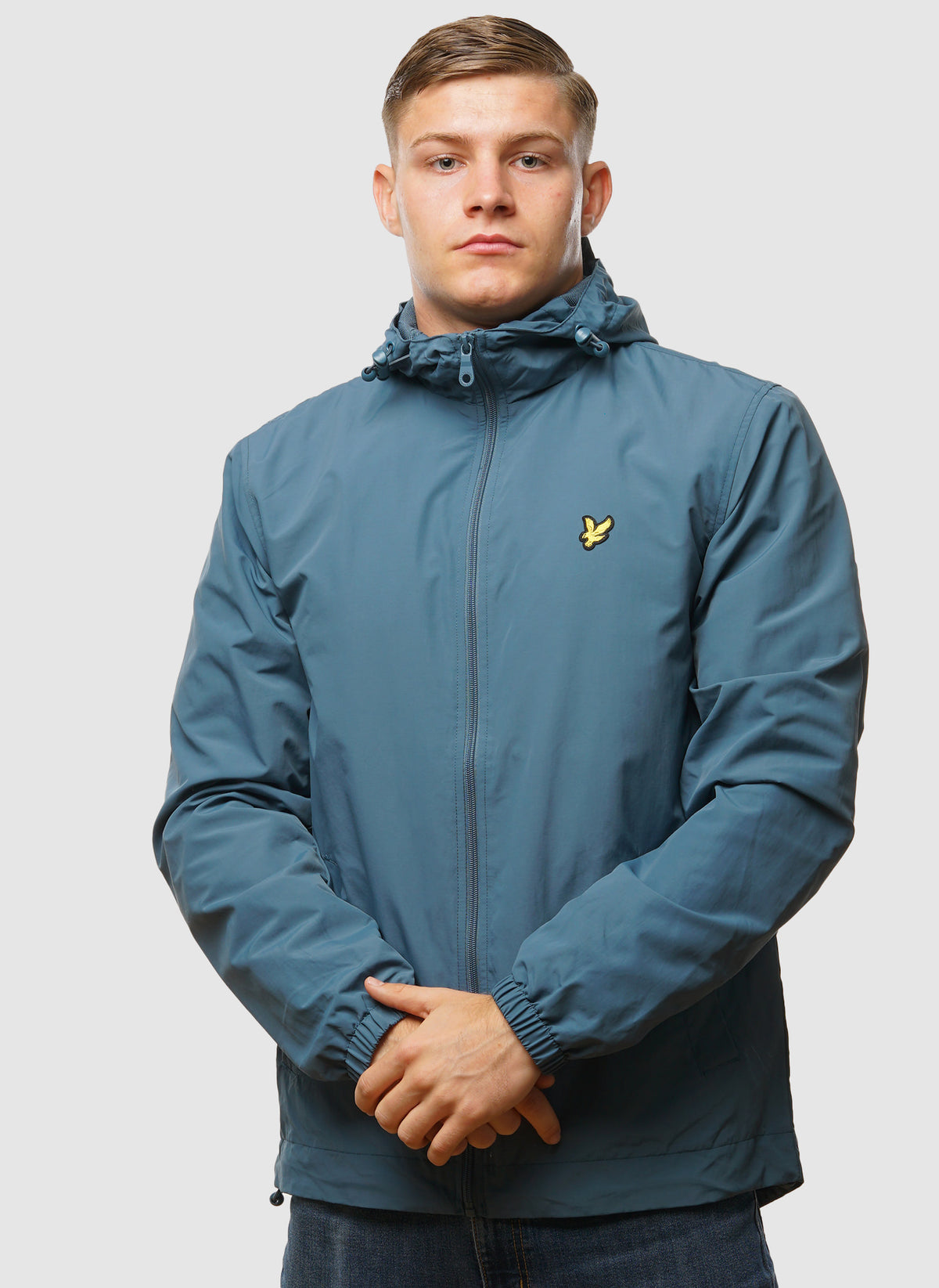 Zip Through Hooded Jacket - Deep Water