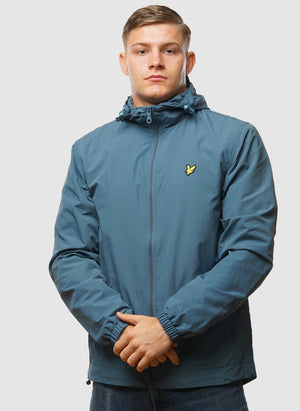 Zip Through Hooded Jacket - Deep Water